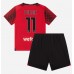 AC Milan Christian Pulisic #11 Replika Babykläder Hemma matchkläder barn 2023-24 Korta ärmar (+ Korta byxor)